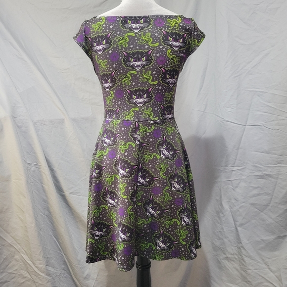 Kreepsville 666 Kattitude Marilyn Spooky Cat Retro Halloween Dress - Picture 5 of 9